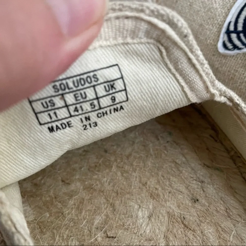 Soludos Frenchie canvas espadrille flats ladies‎ size 11